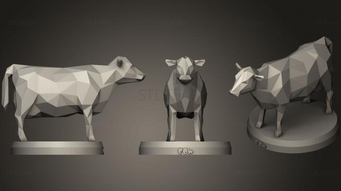 3D model Poly Cow (STL)